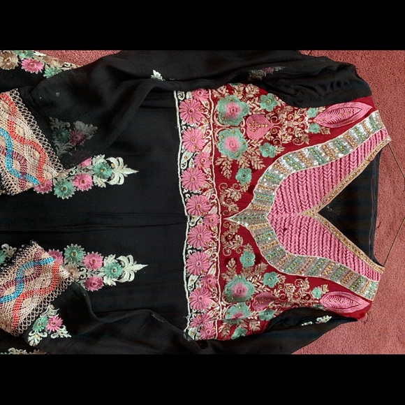 Chiffon Pakistani Indian Salwar Kameez - Picture 3 of 5